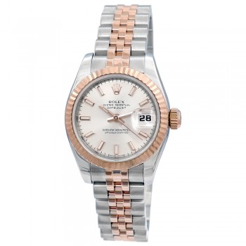 26mm Rolex 18K Rose Gold and Stainless Steel Lady-Datejust Watch