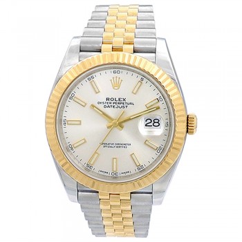 41mm Rolex 18k Yellow Gold and Stainless Steel Datejust 41 Watch 126333
