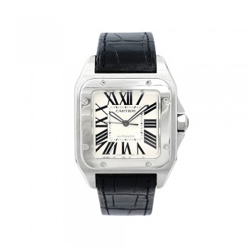 Large Cartier Stainless Steel Santos Watch W20073X8