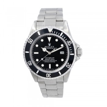 40mm Rolex Stainless Steel  Sea Dweller Watch. Black Dial 