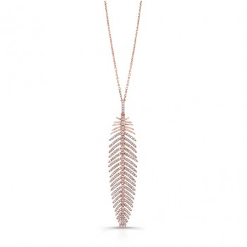 ROSE GOLD INSPIRED FASHION DIAMOND PENDANT