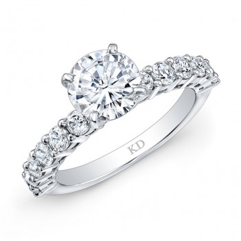 WHITE GOLD INSPIRED CLASSIC DIAMOND ENGAGEMENT RING