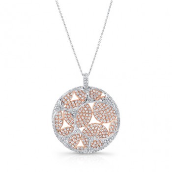 ROSE & WHITE GOLD CONTEMPORARY BLEND DIAMOND PENDANT