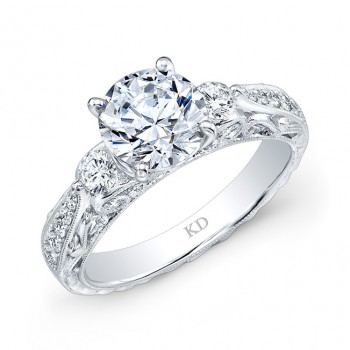 WHITE GOLD PRONG DIAMOND ENGAGEMENT RING