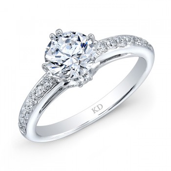 WHITE GOLD CLASSIC PRONG SET DIAMOND BRIDAL RING